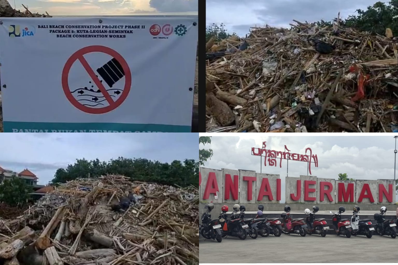 BALINEWSID.COM, BADUNG - The ongoing accumulation of waste along Jerman Beach in Kuta remains unresolved, raising serious concerns over its impact on Bali’s to…