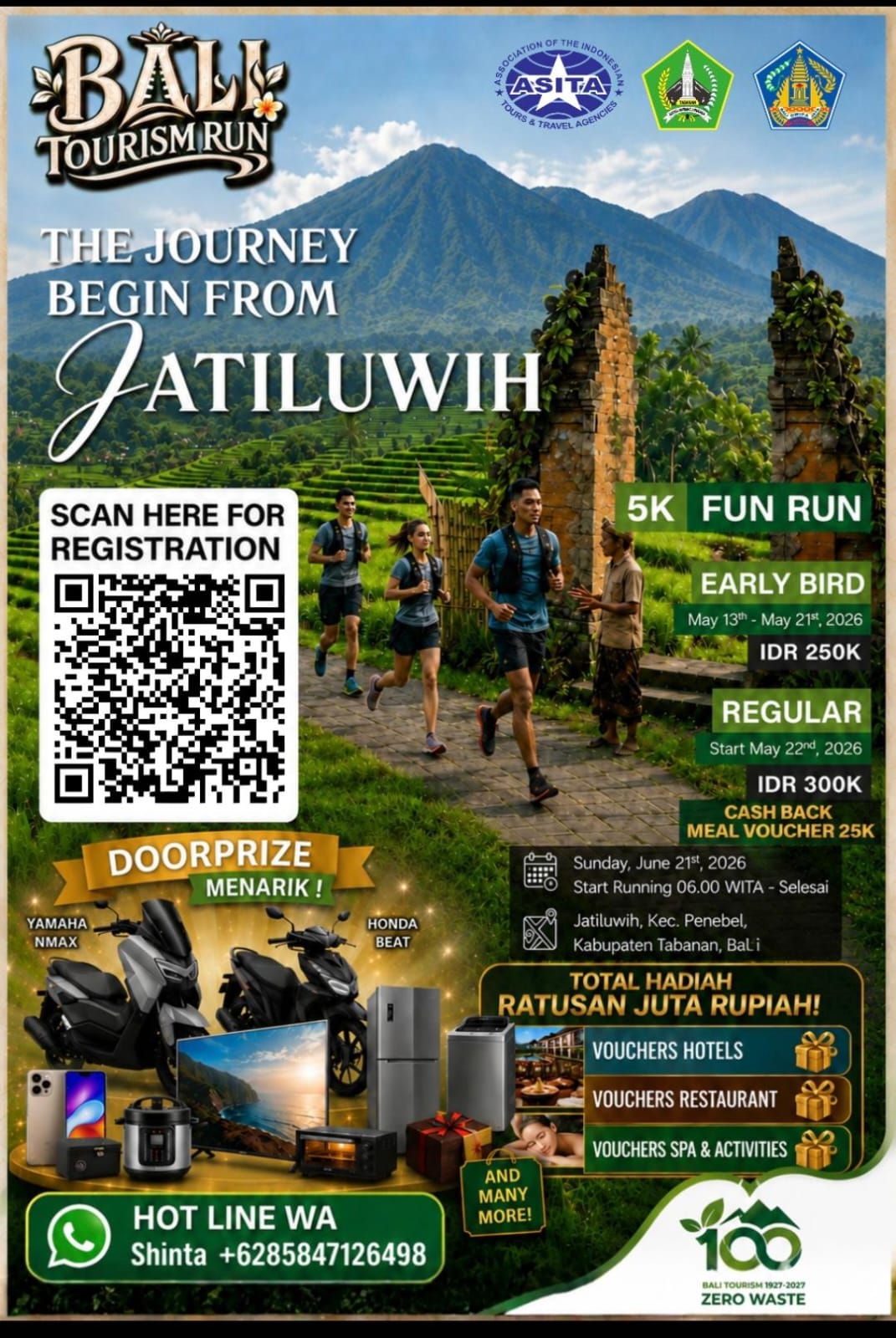 BALINEWSID.COM, TABANAN – The Association of Indonesian Tours and Travel Agencies (ASITA) Bali will host the Bali Tourism Run 2026 on June 21, 2026, at the UNE…