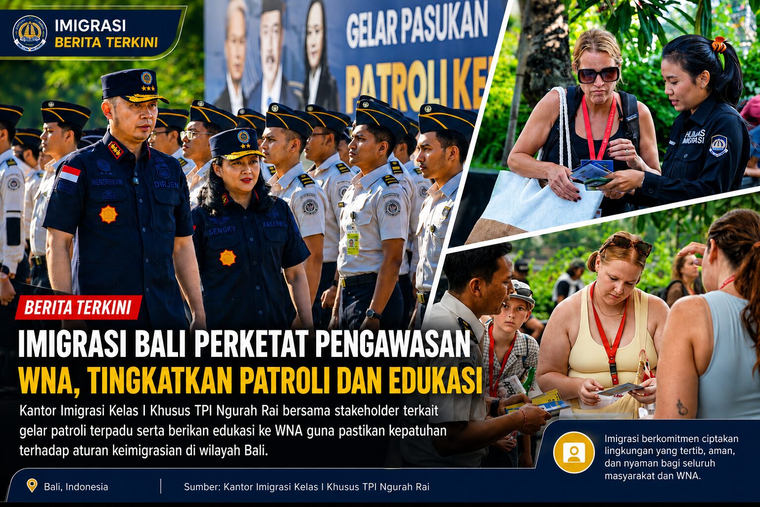 BALINEWSID.COM, DENPASAR – Bali's Regional Office of the Directorate General of Immigration has intensified its enforcement against foreign nationals violating…