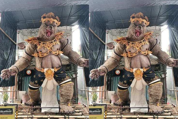INTERMESO, Balinews.id - Hanya butuh waktu kurang lebih 3 (tiga) hari saja, ogoh-ogoh milik ST Suragala, Banjar Wangaya Kelod, Denpasar Utara sudah rampung kem…
