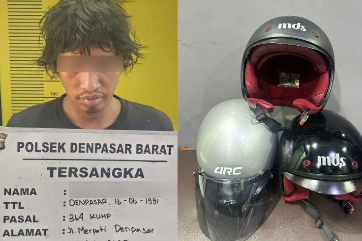 DENPASAR, BALINEWS.ID - Polsek Denpasar Barat menangkap pria berinisial IDNP (34), pelaku pencurian helm yang kerap beraksi di wilayah Denpasar dan Badung. IDN…