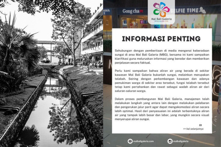 VIRAL, BALINEWS.ID - Sebelumnya viral di media sosial terkait temuan adanya aliran sungai di dalam Mal Bali Galeria (MBG) saat inspeksi di sejumlah titik sunga…