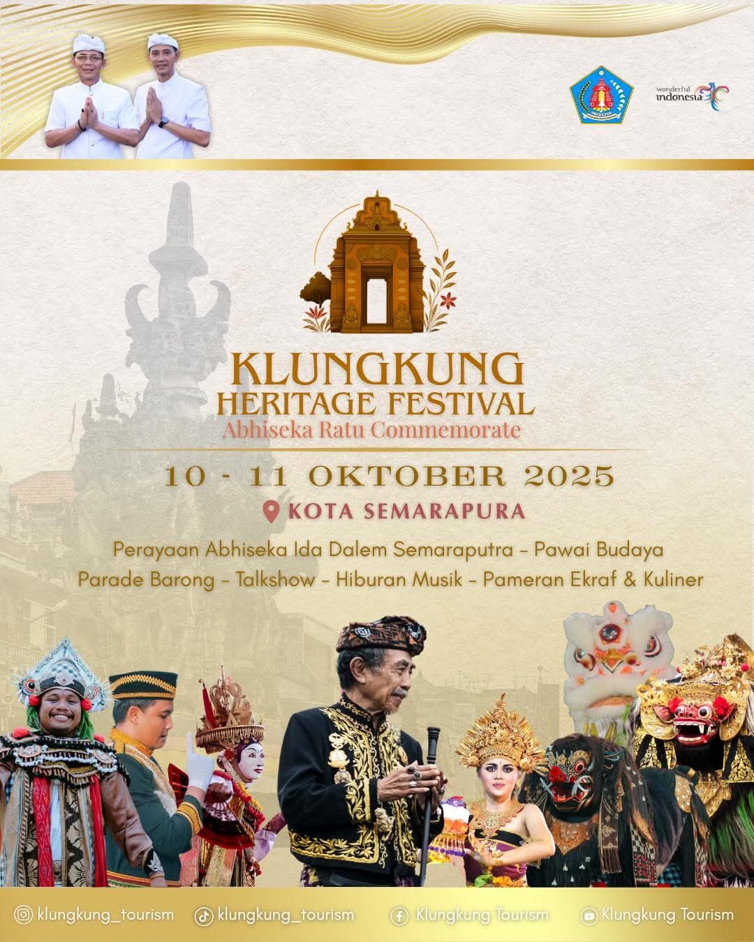 SEMARAPURA, BALINEWS.ID – Pemerintah Kabupaten Klungkung melalui Dinas Pariwisata kembali berinovasi dalam mengangkat potensi budaya lokal lewat Klungkung Heri…
