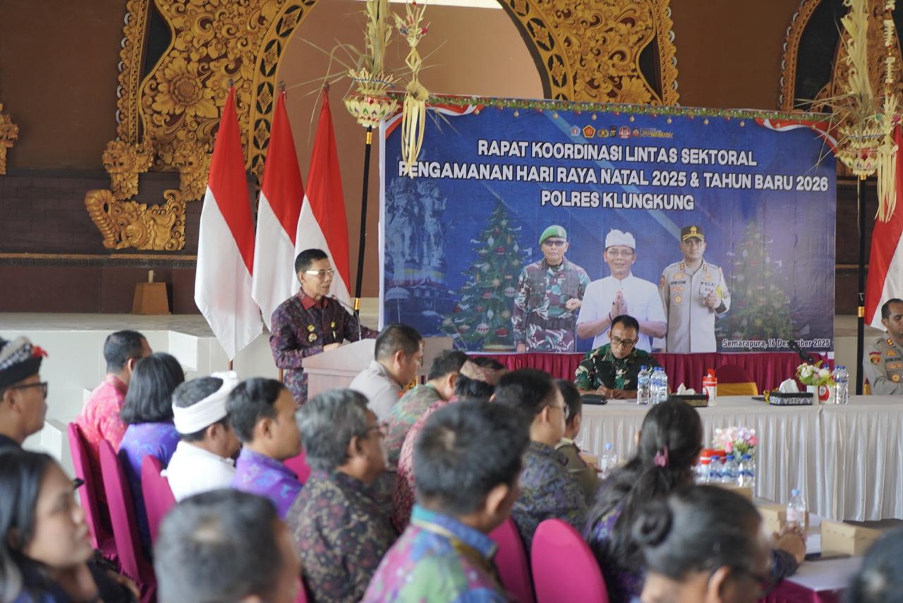 KLUNGKUNG, BALINEWS.ID – Bupati Klungkung I Made Satria menghadiri rapat koordinasi lintas sektoral dalam rangka persiapan pengamanan perayaan Hari Raya Natal …