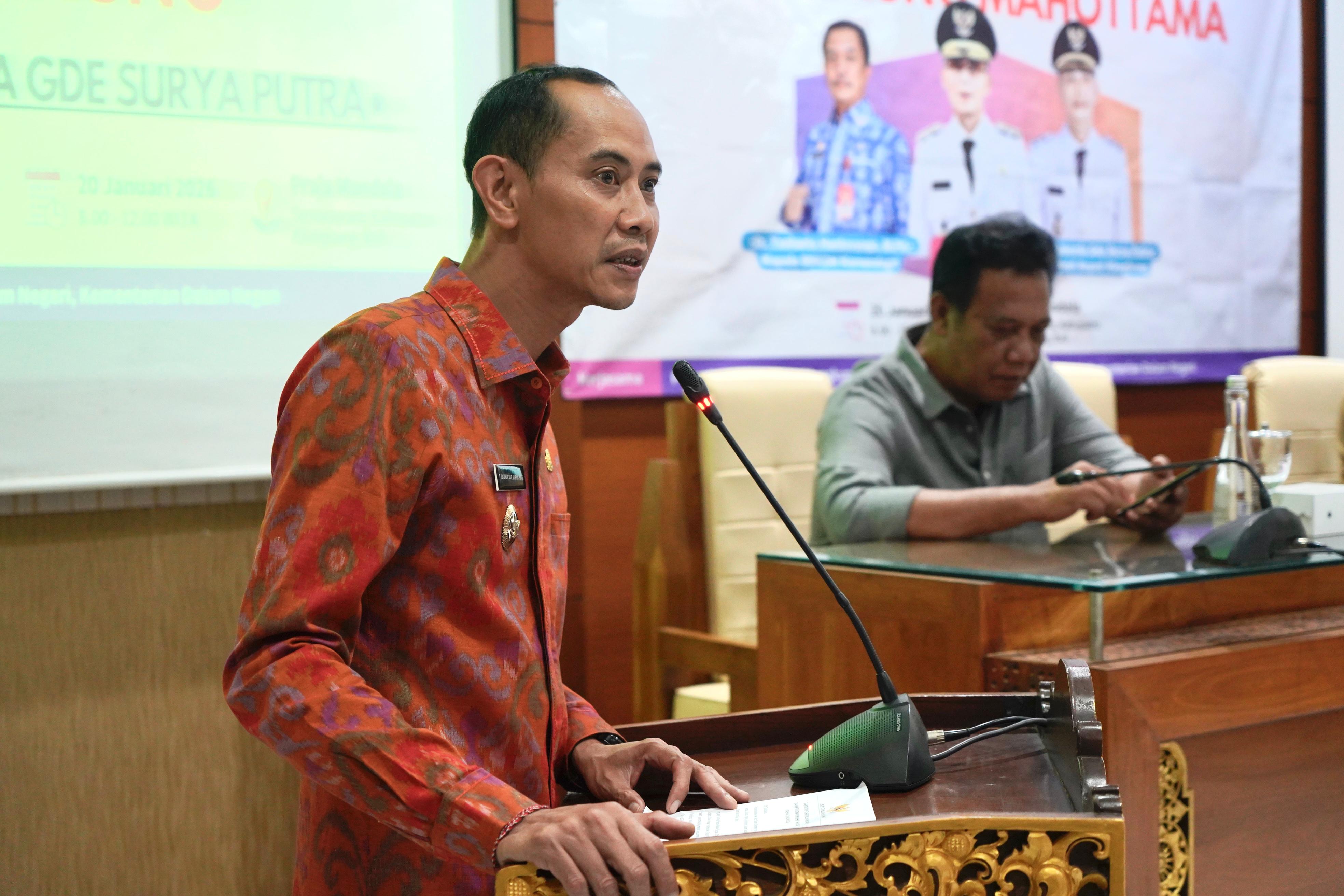 KLUNGKUNG, BALINEWS.ID – Wakil Bupati Klungkung, Tjokorda Gde Surya Putra, membuka secara resmi Workshop Inovasi Daerah Tahun 2026 di Ruang Praja Mandala, Kant…