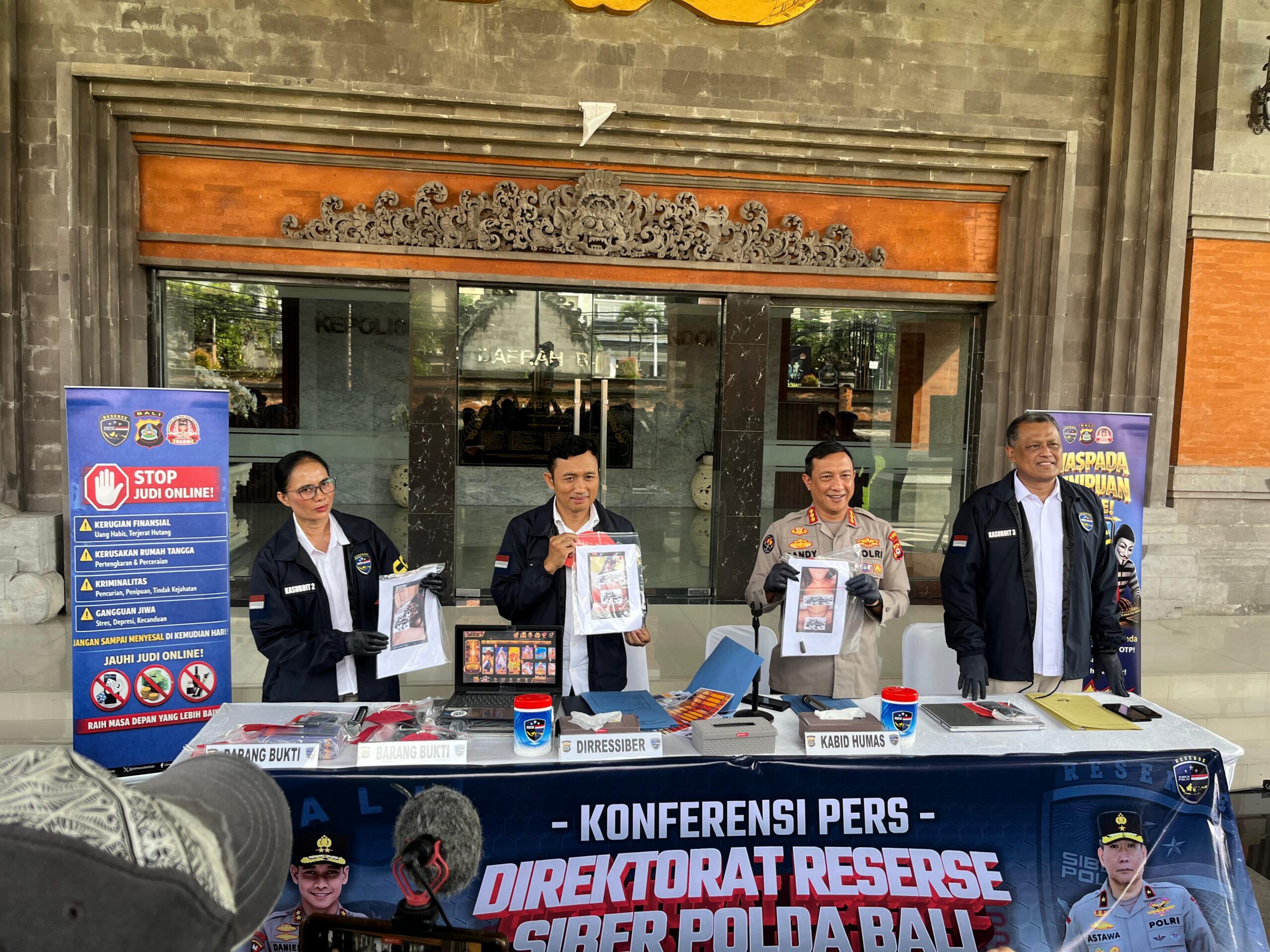 DENPASAR, BALINEWS.ID – Direktorat Reserse Siber (Ditressiber) Polda Bali membongkar dua kasus kejahatan siber yang meresahkan masyarakat, yakni judi online ja…