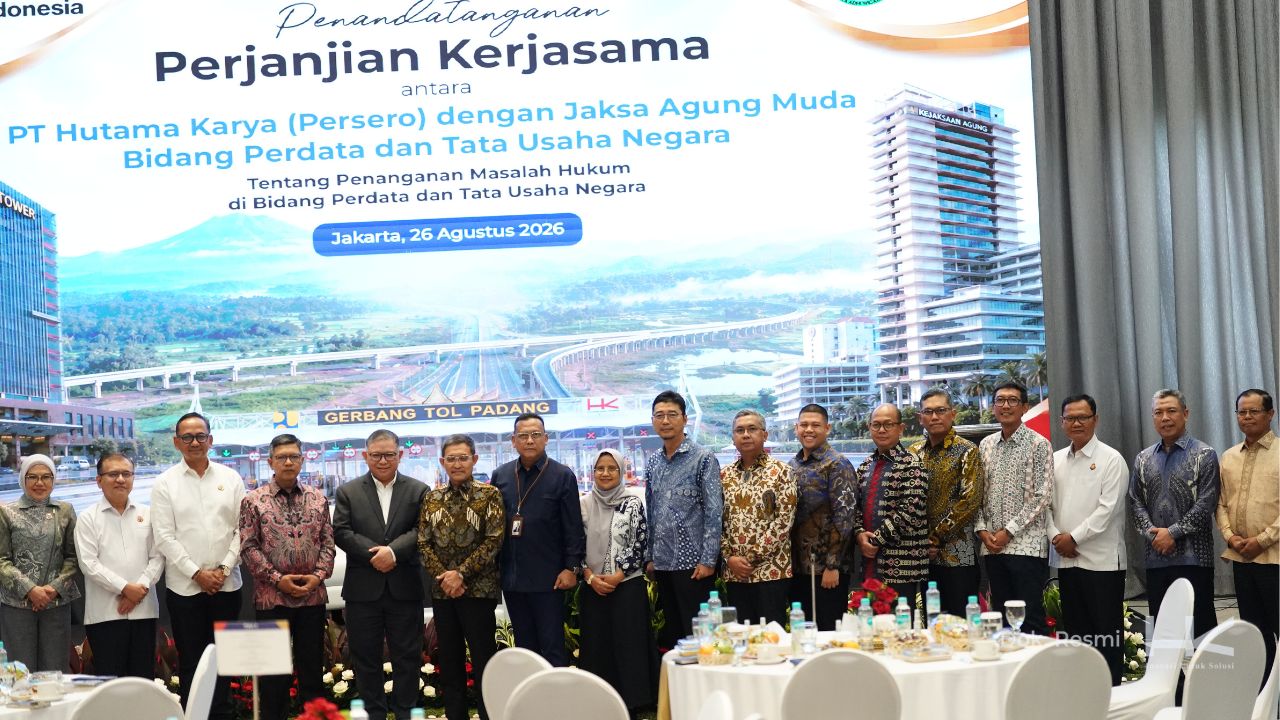JAKARTA, BALINEWS.ID — PT Hutama Karya (Persero) menandatangani Perjanjian Kerja Sama (PKS) dengan Jaksa Agung Muda Bidang Perdata dan Tata Usaha Negara (JAMDA…