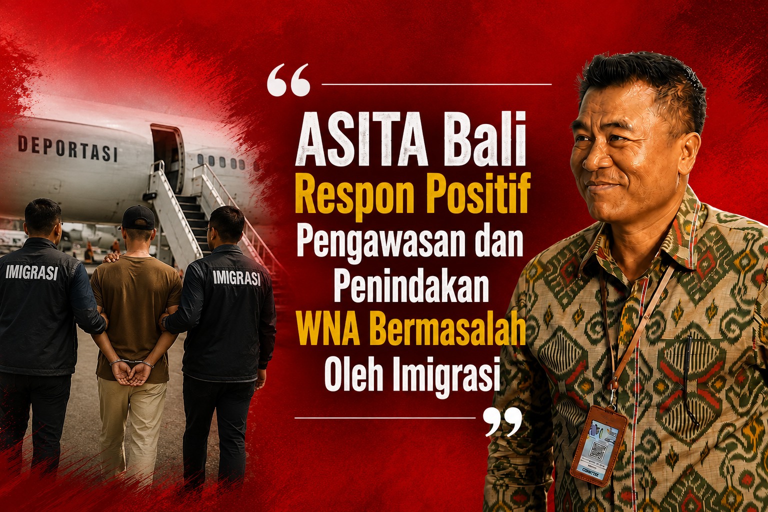 BADUNG, BALINEWS.ID - Asosiasi Biro Perjalanan Wisata (ASITA) Bali mengapresiasi langkah Kantor Imigrasi Ngurah Rai dalam mengawasi dan menindak warga negara a…