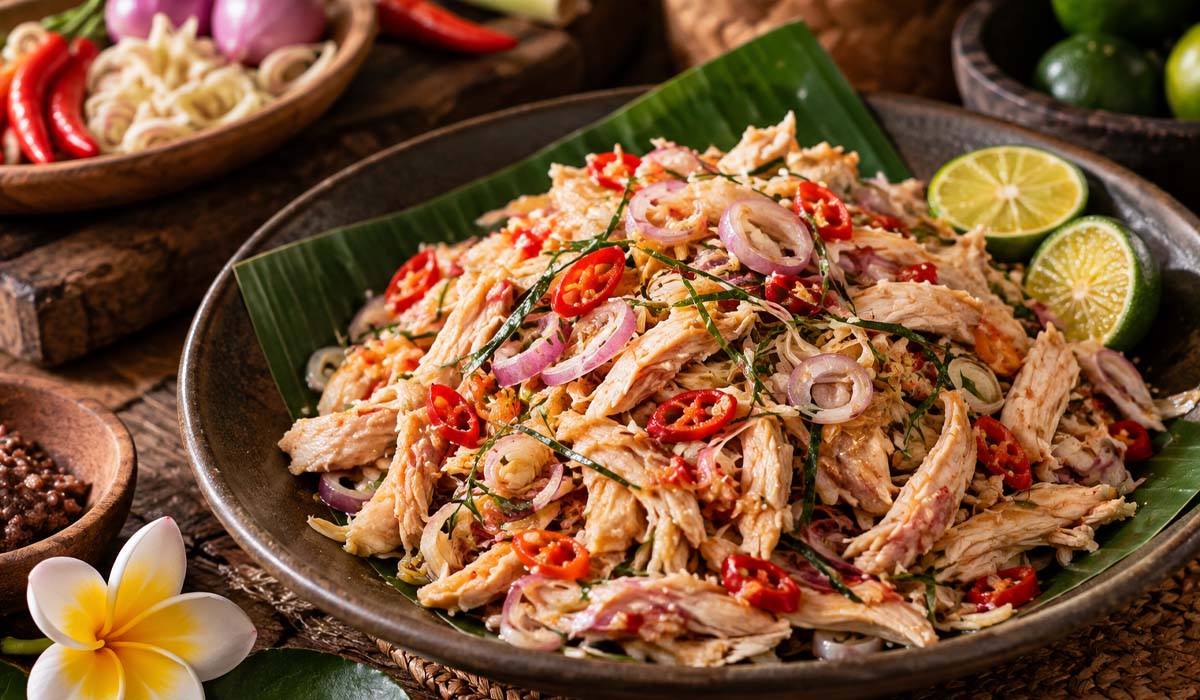 Resep Ayam Suwir Sambal Matah Khas Bali, Segar Pedas Ala Dapur Rumahan