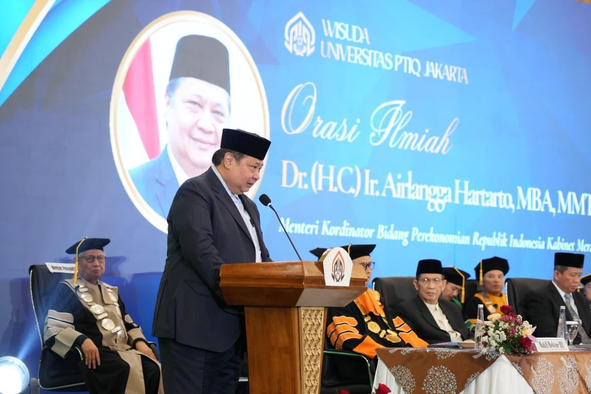 Airlangga Dorong Lulusan PTIQ Jadi Inovator Ekonomi Berbasis Nilai Qur’ani