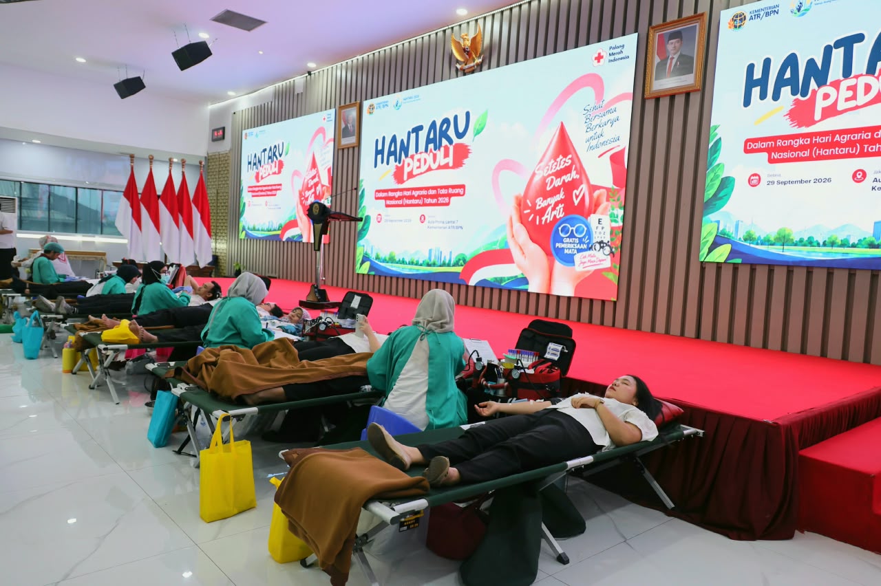 300 Pegawai ATR/BPN Donorkan Darah dalam HANTARU Peduli