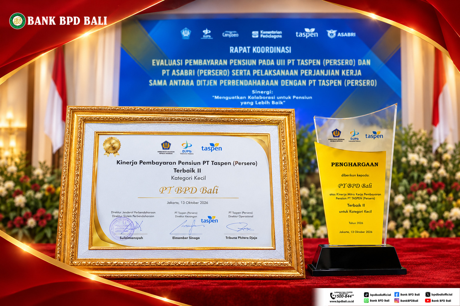 Bank BPD Bali Wins Second Place in TASPEN Pension Payment Performance Awards, Reinforces Commitment to Retirees
