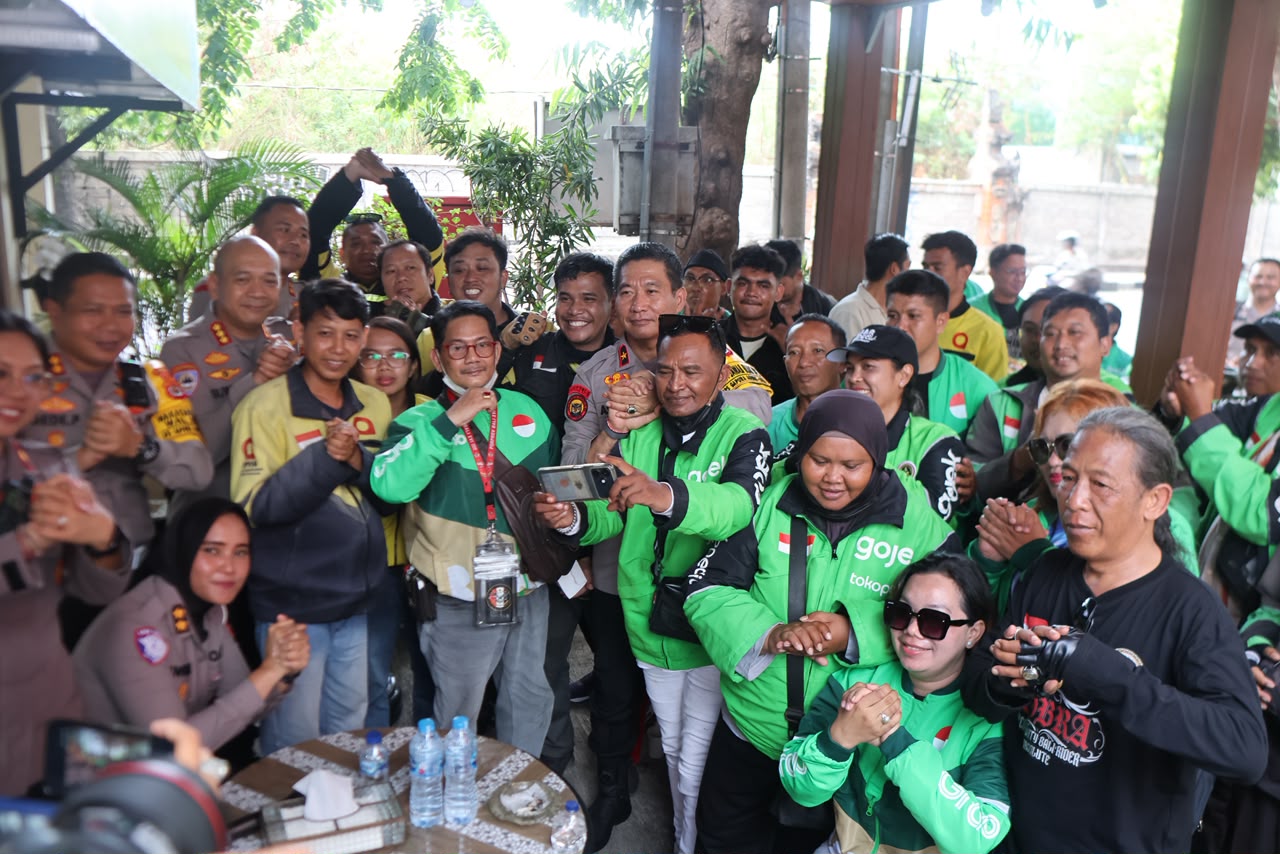 Bali Deputy Police Chief Hears Ride-Hailing Drivers’ Concerns Over Gambling, Scams, and Holiday Traffic