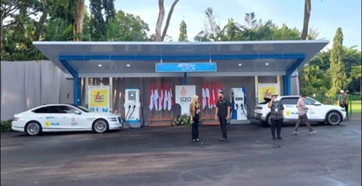 SPKLU terletak di Central Parkir ITDC Nusa Dua, Kabupaten Badung,