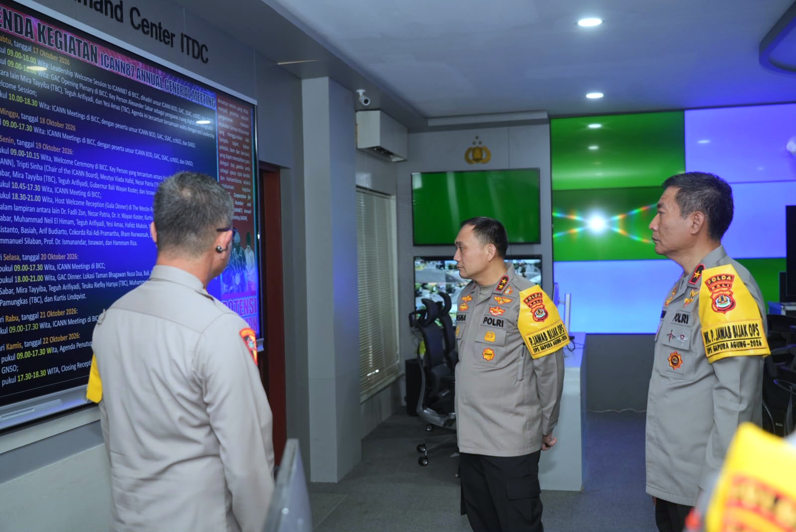 Kapolda Bali Tinjau Command Center ICANN87, Pengamanan 2.500 Delegasi dari 180 Negara Diperketat