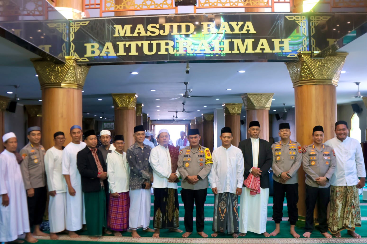 Jumat Keliling di Denpasar, Polda Bali Ajak Jemaah Masjid Baiturrahmah Jaga Kamtibmas