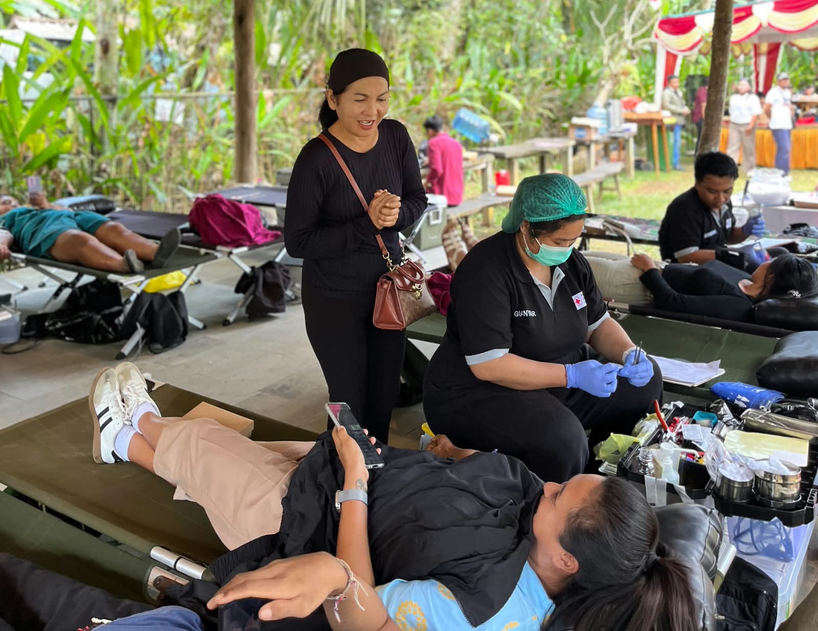 Program donor darah di Gianyar oleh PMI.