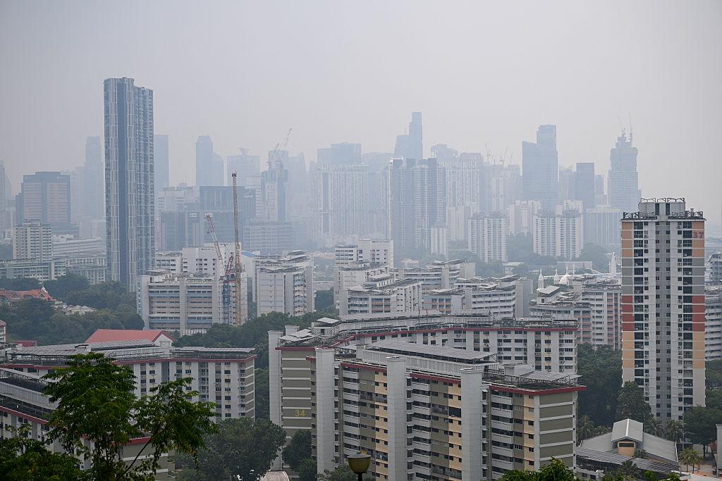 An illustration of haze affecting Singapore.