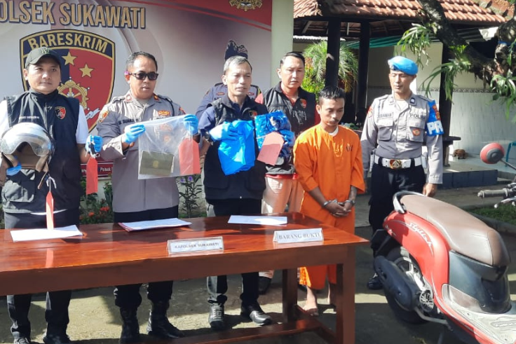 David Adiansyah (30), warga Desa Senduro, Lumajang diringkus Aparat Polsek Sukawati.