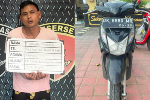 I Wayan Sudirta (29) diamankan di Mapolsek Denpasar Selatan. (Istimewa)