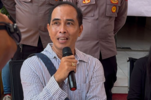 Ayah dari korban penculikan di Sesetan mendatangi Polsek Denpasar Selatan pada Kamis (6/2).