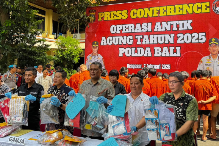 Polda Bali bekuk 149 tersangka narkotika selama Ops Antik Agung 2025.