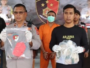 Pelaku penusukan diamankan jajaran Polsek Gianyar.