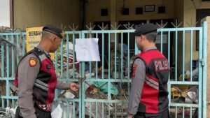 Personel Sat Samapta Polres Bangli gelar patroli ke permukiman kosong yang ditinggal mudik oleh pemiliknya.