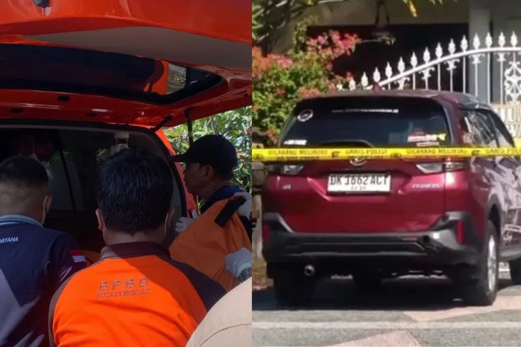Jasad wanita yang ditemukan tewas didalam mobil di Jalan Kerta Dalem, Sidakarya, diduga korban pembunuhan.