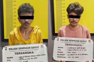 Melkiyanus dan rekannya, Frengki Bora diamankan aparat polisi. (Istimewa)