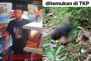 tangkapan layar cctv korban sebelum ditemukan tewas di sebuah lahan kosong di Jalan Pararaton Raya, Kuta, Badung.
