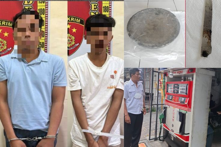 Polisi beberkan kronologi dan barang bukti pembunuhan di Jalan Gurita, Sesetan Denpasar.