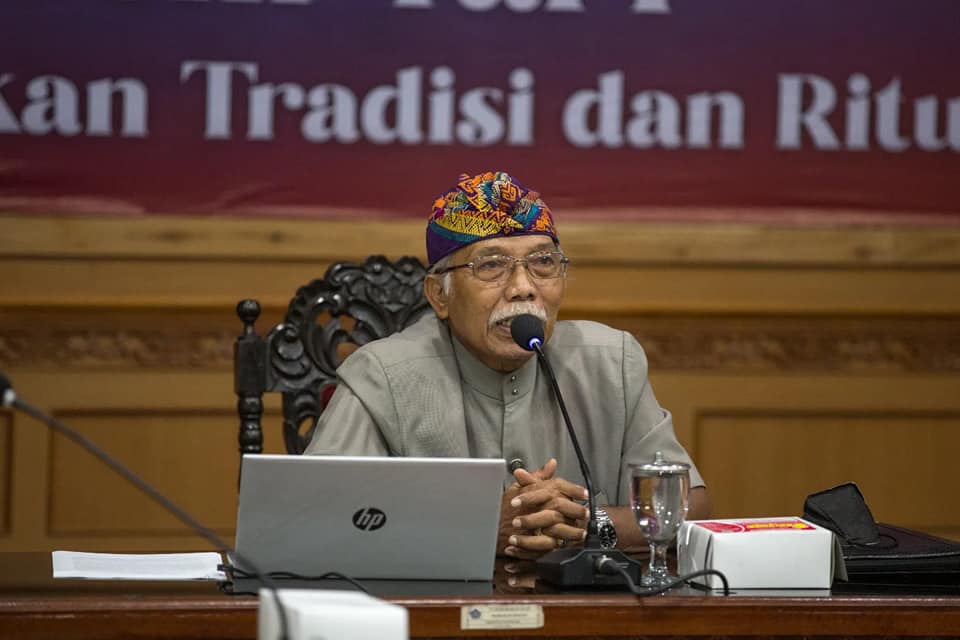 Prof Wayan Dibia dalam acara Dinas Kebudayaan Provinsi Bali.