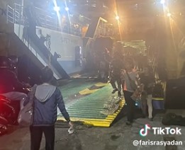 Seorang backpaker melalui TikTok membagikan pengalaman saat turun di Pelabuhan Padangbai, Karangasem.