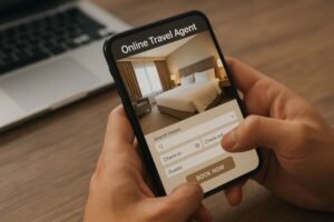 Ilustrasi Online Travel Agent.