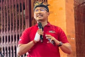 Ketua Umum Teman Parta, Ngakan Made Putra menceritakan kisah lawar sebagai bagian dari sejarah Bali.
