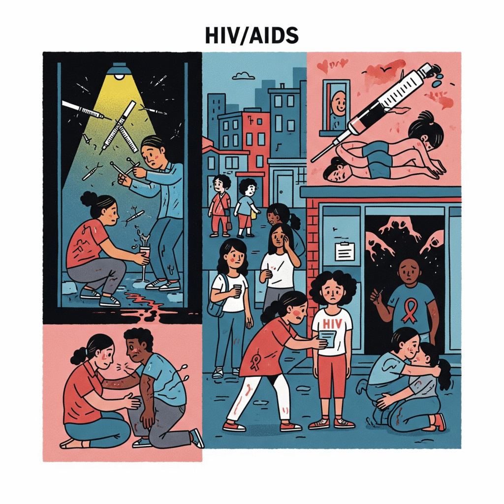 Ilustrasi mengenai bahaya HIV/AIDS yang harus diwaspadai masyarakat.