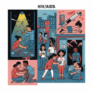 Ilustrasi mengenai bahaya HIV/AIDS yang harus diwaspadai masyarakat.