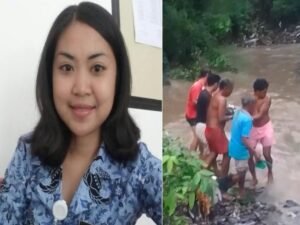 Ibu yang hanyut bersama anaknya di sungai pelintas ini tak tertolong.