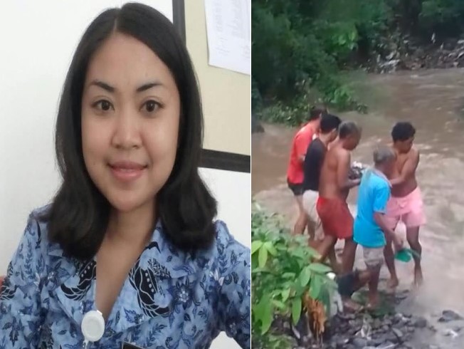 Ibu yang hanyut bersama anaknya di sungai pelintas ini tak tertolong.