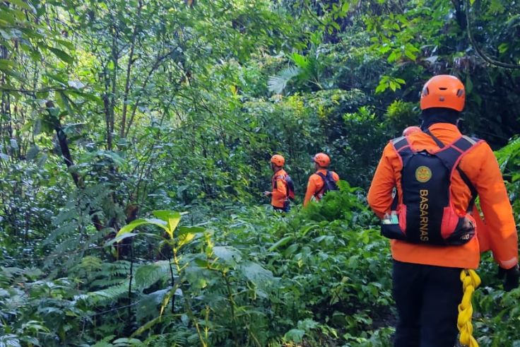 Proses pencarian 2 pendaki di Gunung Batukaru.