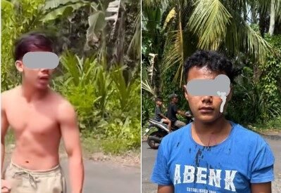 Dua pemuda terlibat dual jalanan di Antiga Klod, Manggis, Karangasem.