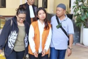 Vienna Varella Angeli Parinussa jalani sidang kasus dugaan promosi judi online di Pengadilan Negeri Denpasar.