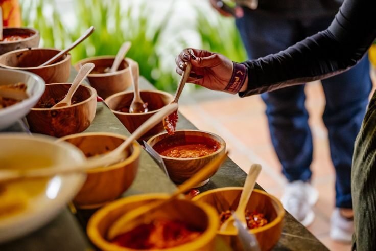 Visitors enjoy a colorful array of royal sambals at the Bali Royal Chilli Festival 2025