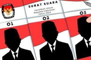 Ilustrasi surat pemilihan Capres dan Cawapres.