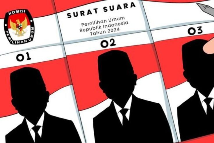 Ilustrasi surat pemilihan Capres dan Cawapres.