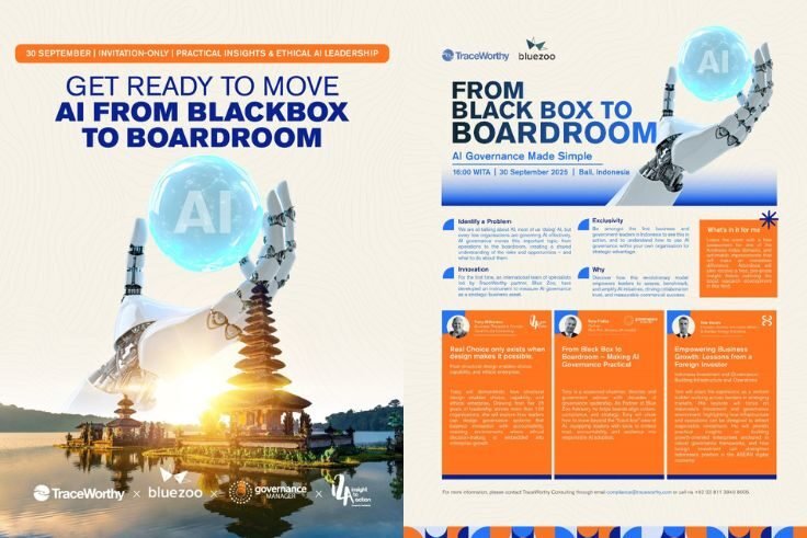 Blue Zoo and TraceWorthy Consulting to host an exclusive AI Governance Summit in Seminyak, Bali, on September 30, 2025.
