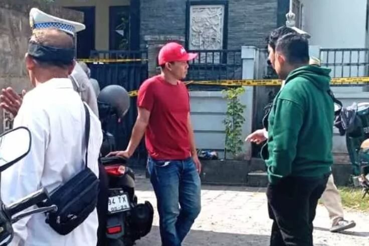 Lokasi rumah kontrakan tempat ditemukannya jasad bayi yang dikubur di bawah pelinggih penunggun karang, Senin (6/10/2025).