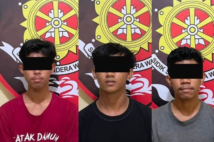 tiga remaja di bawah umur diamankan polisi.