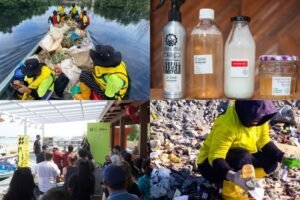 Utama Spice and Seven Clean Seas teams conduct a beach cleanup in Bali as part of their shared commitment to reducing plastic pollution and protecting the island’s natural environment.